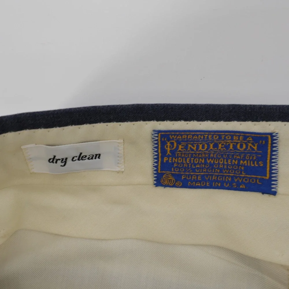 Pendleton Country Traditionals Wool Dress Pants Blue Mens 36x29 Minor Flaws‎